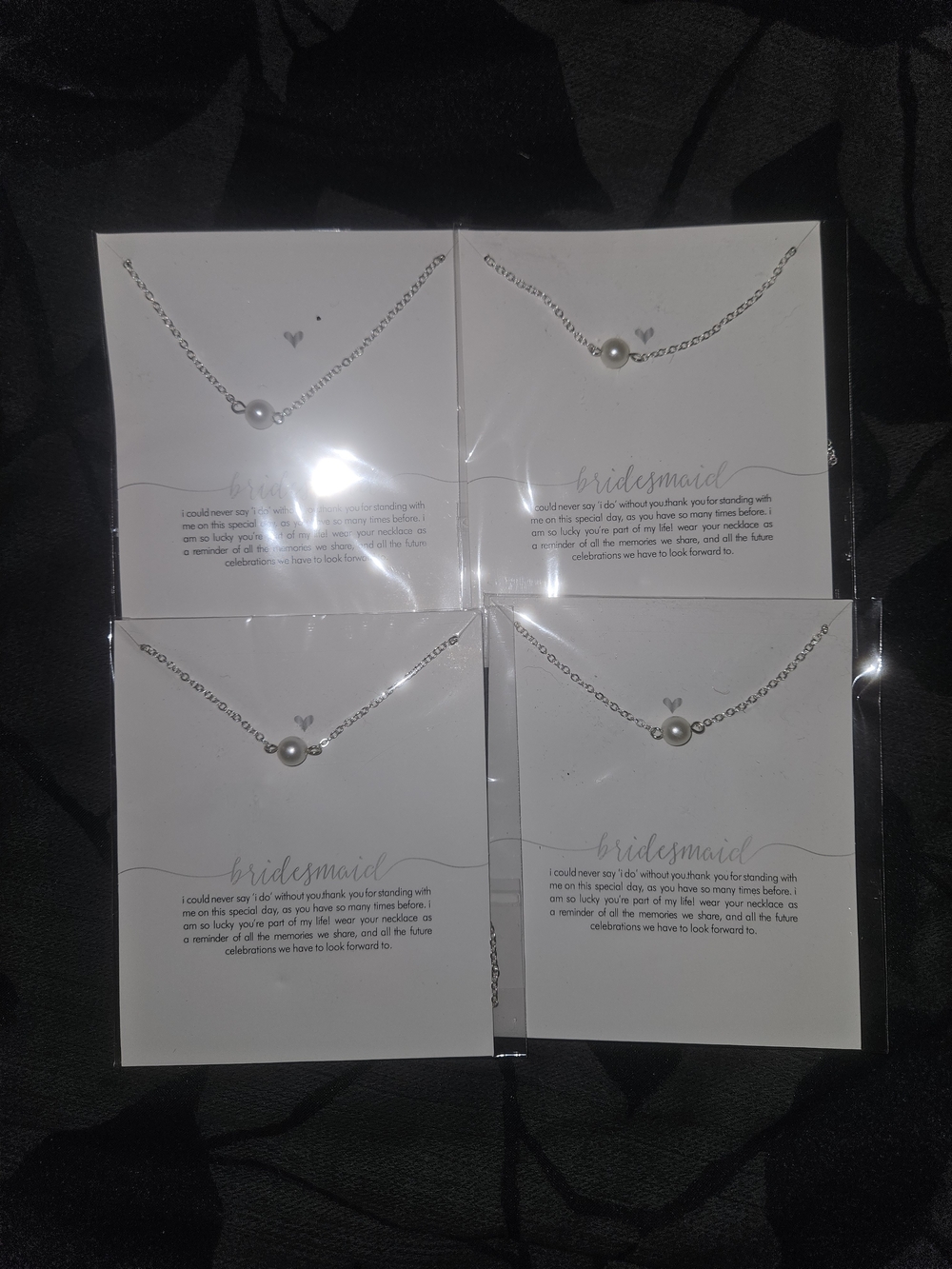 Bridesmaid Sterling Silver Pearl Necklace - Classic White Pearl